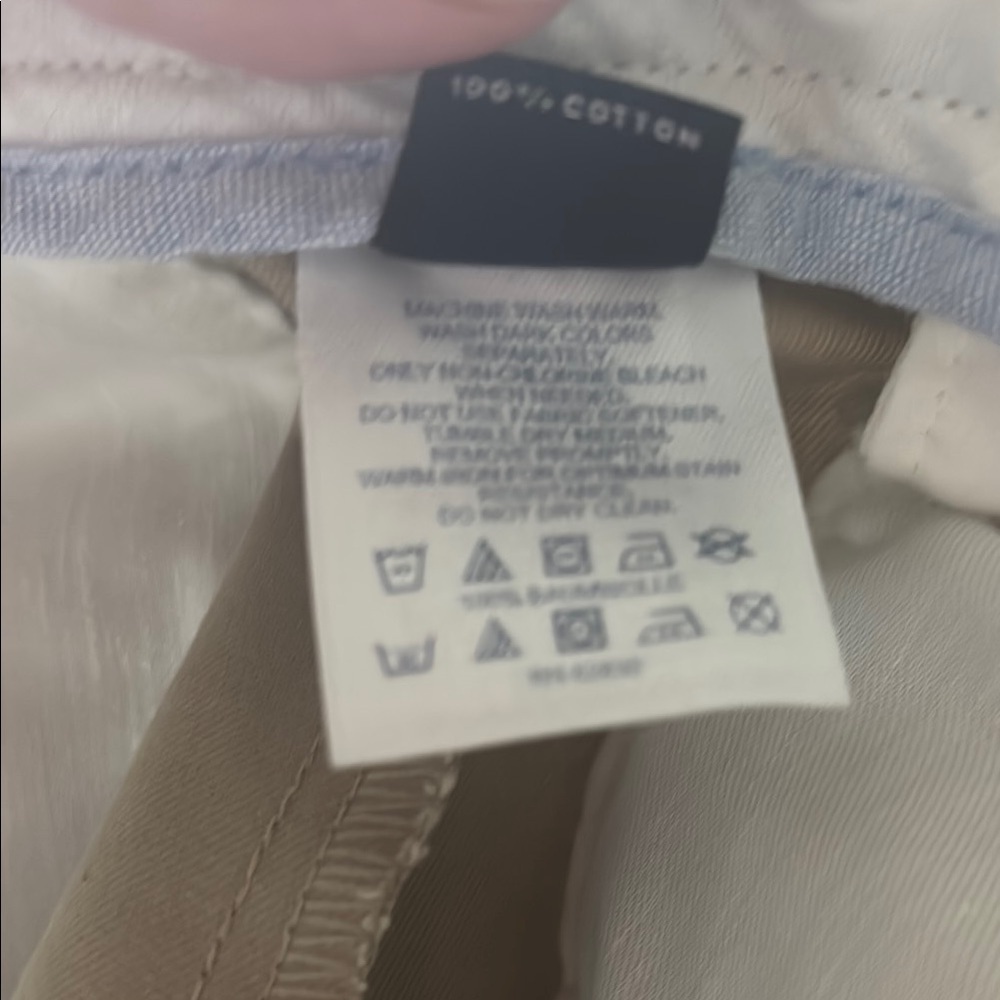 ❤️3 for $15!❤️ Lands' End Tan Chinos Classic Cotton Twill - Picture 3 of 5